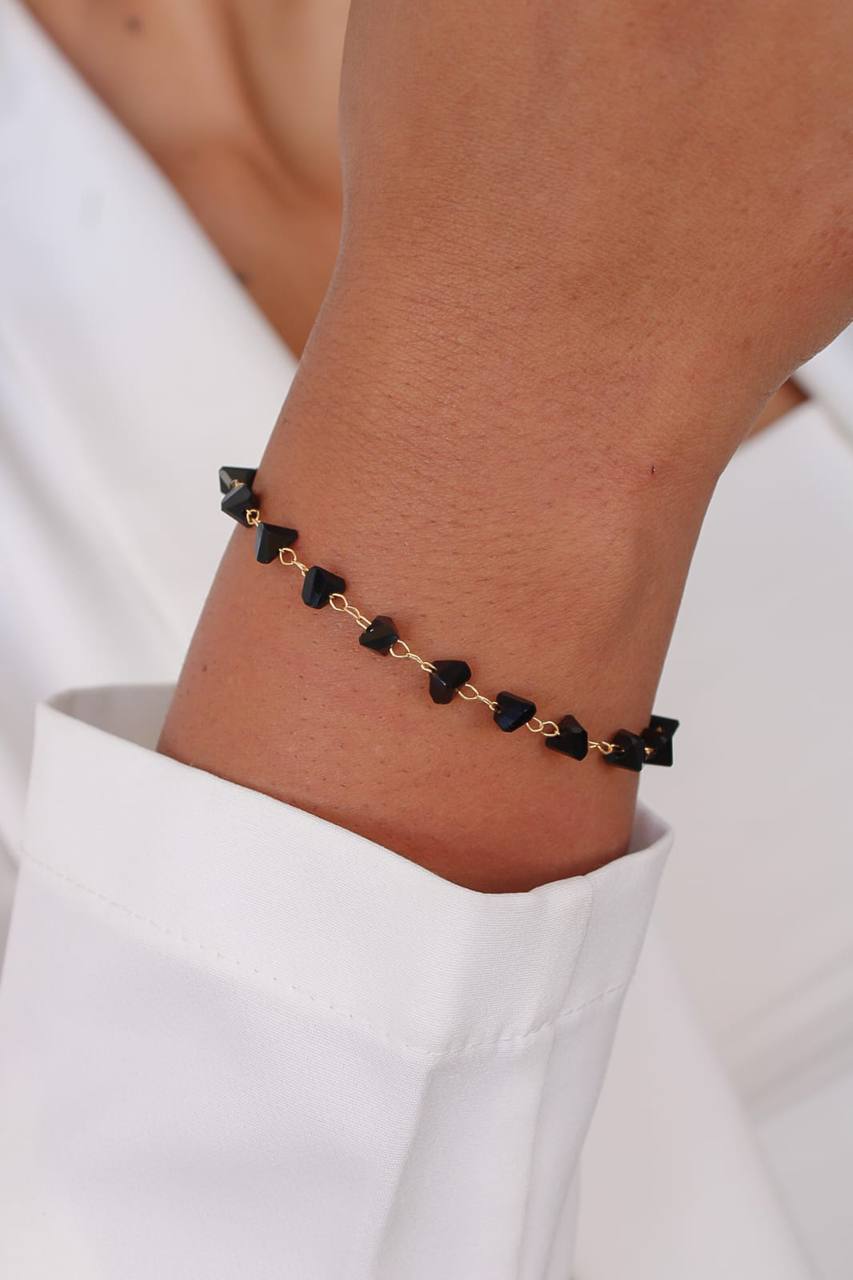 Pulseira Pedras Pretas