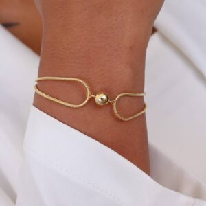 Pulseira Bola Dourada