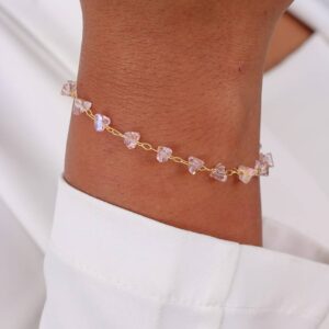 Pulseira Pedras Rosas