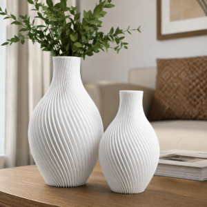 Vaso Decorativo Moderno Espiral – Design Sofisticado para Valorizar o Ambiente