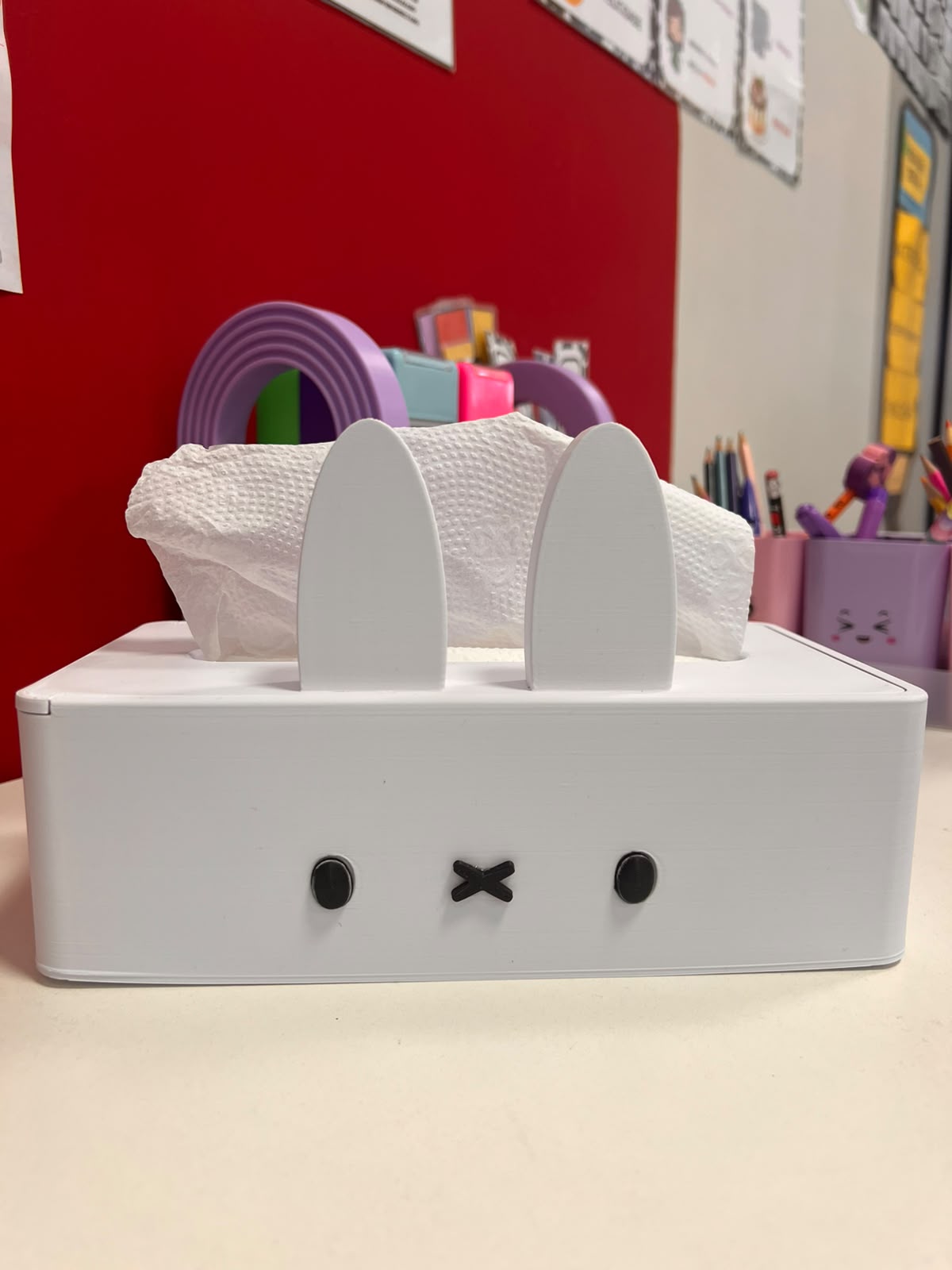 Caixa Suporte para Lenços de Papel Coelho – Organizador Decorativo para Mesa de Jantar e Sala