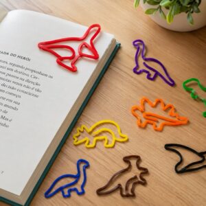 Clips Decorativos em Formato  de Dinossauro Impressão 3D - 20 Unidades